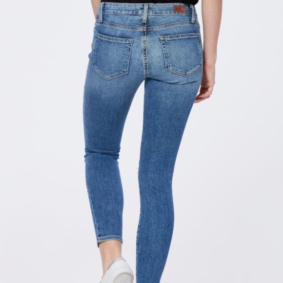 PAIGE Verdugo Ankle Destructed Skinny Jeans 27 - Picture 2 of 6